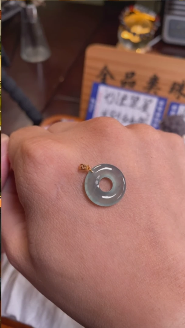 定制翡翠18K金镶嵌6502号