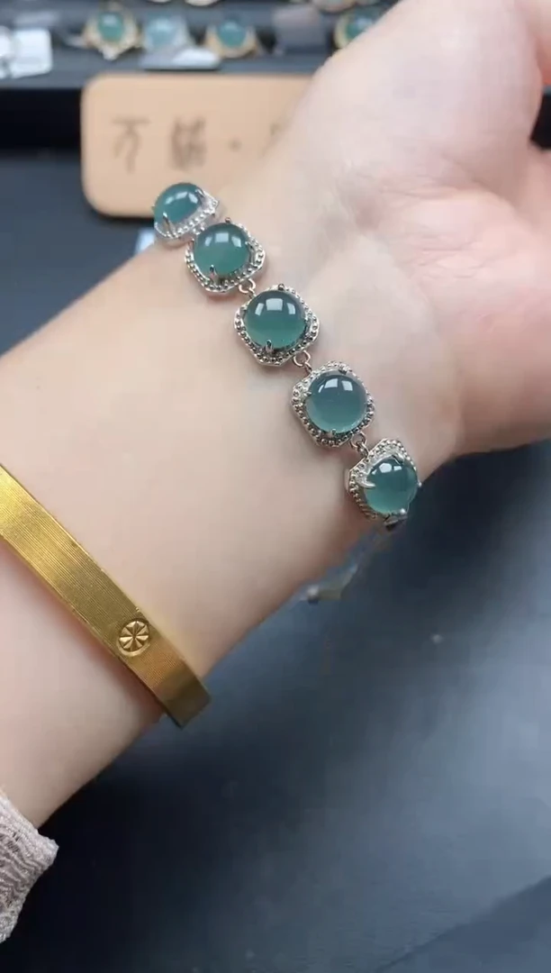 翡翠戒指银S925镶嵌51511