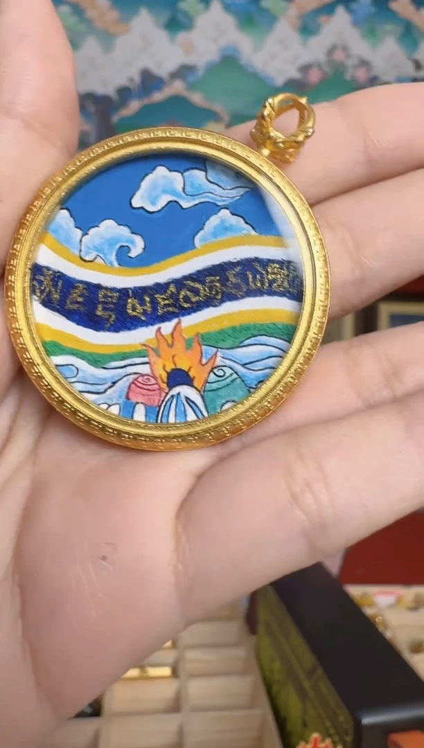 吊坠心里话-热贡纯手绘