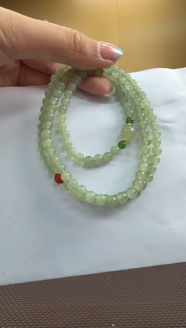 颈饰未镶嵌和田玉手串5mm