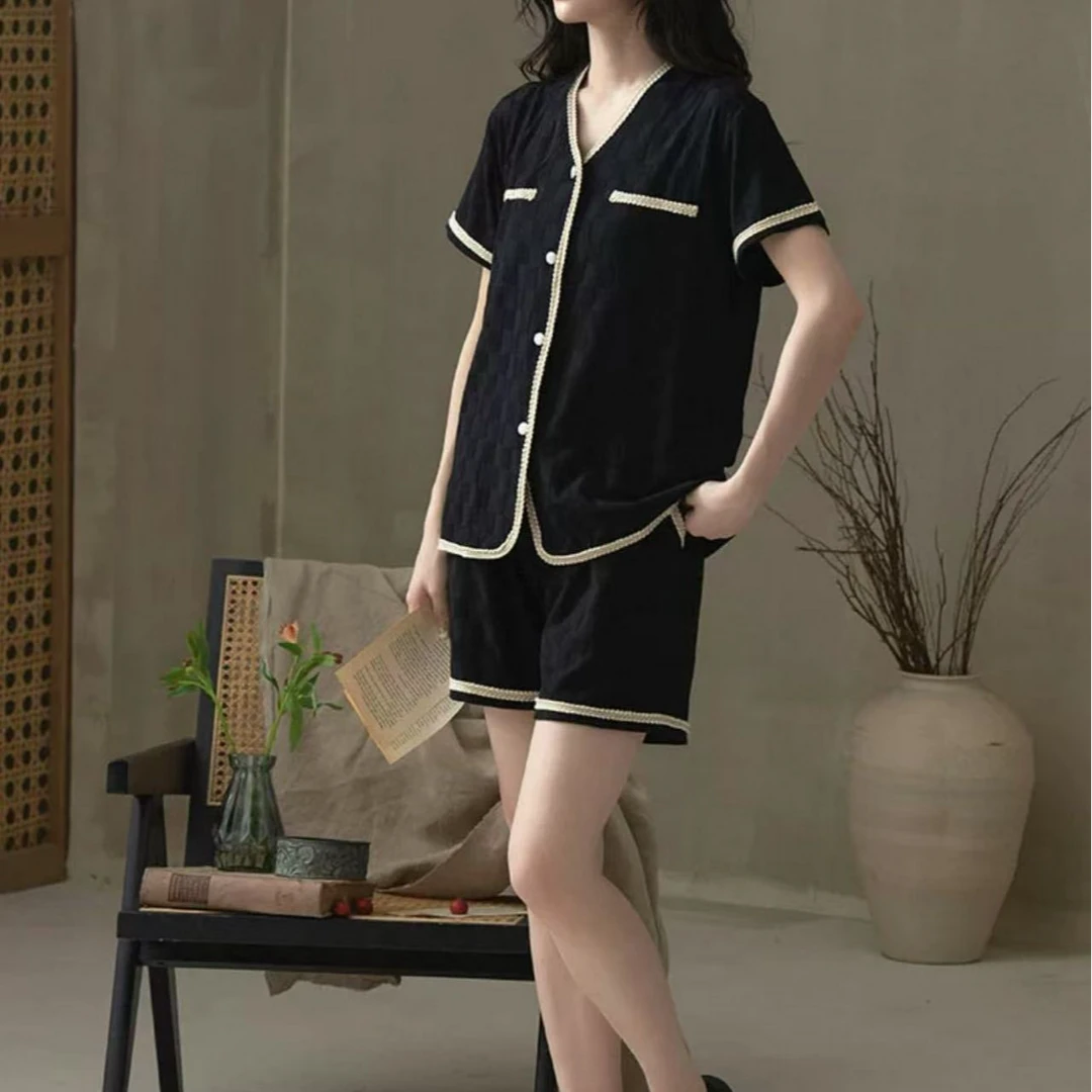 2025春季新款设计感高端小众睡衣宽松甜美女时尚高级宽松家居服潮