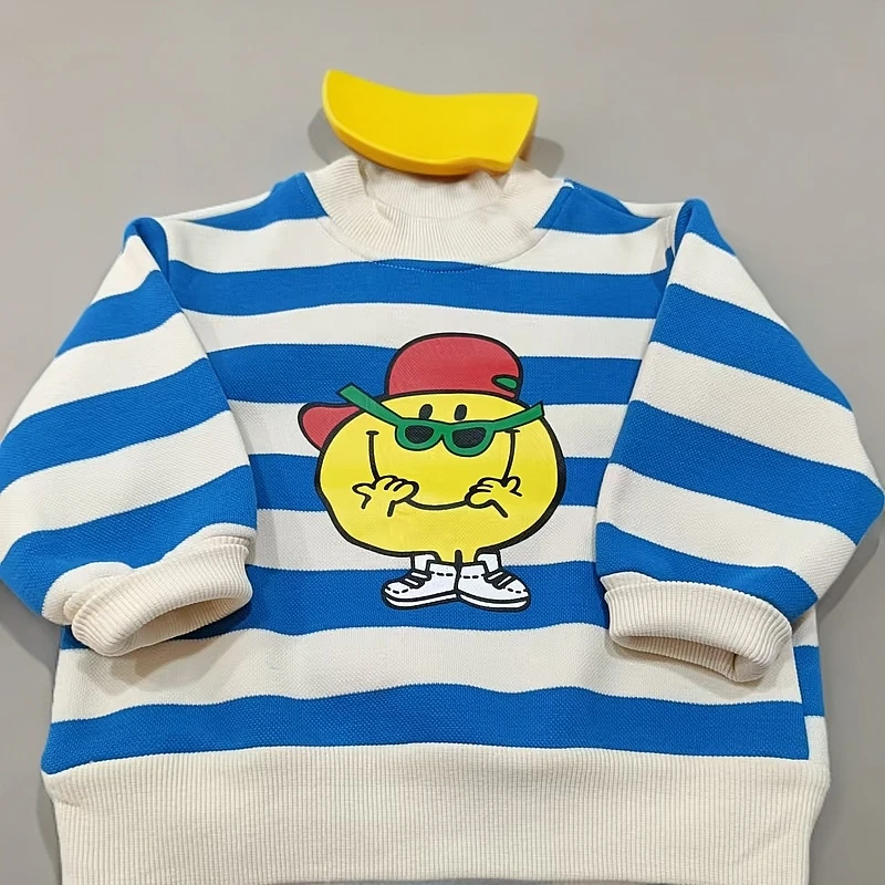 小童秋款潮童熊2496时尚百韩版搭长袖洋气套头圆领加绒卫衣