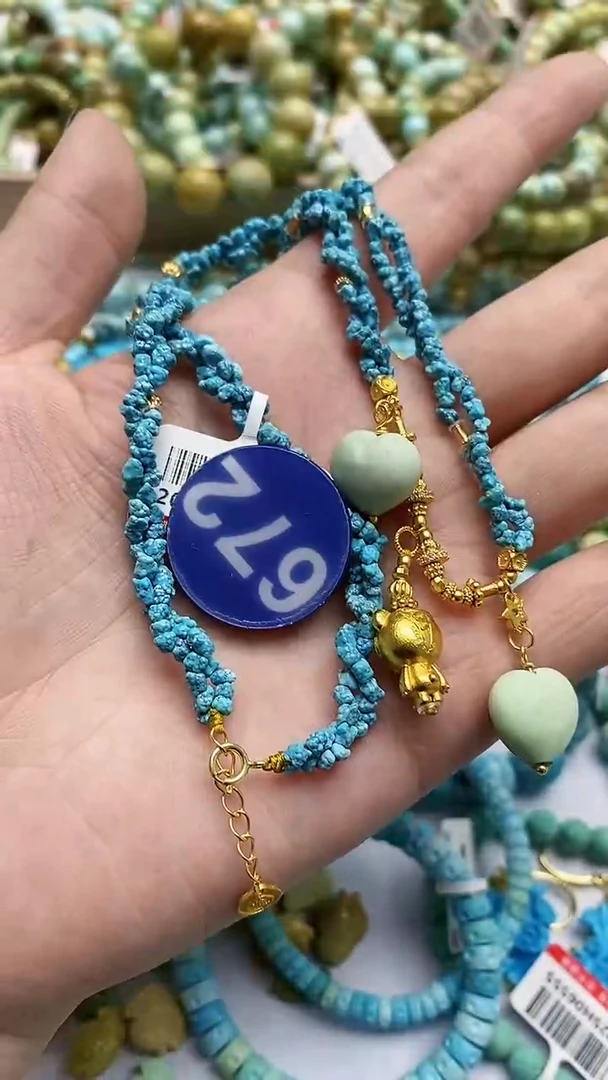 【闪购商品】绿松石项链银S925镶嵌672