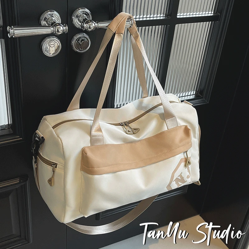 探屿出差行李袋轻便大容量手提包运动瑜伽健身包收纳袋短途旅行包