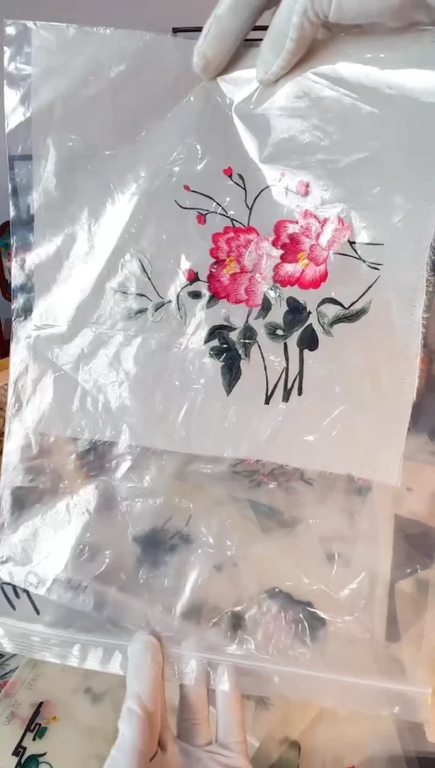 织绣纯手工苏绣双面绣绣布