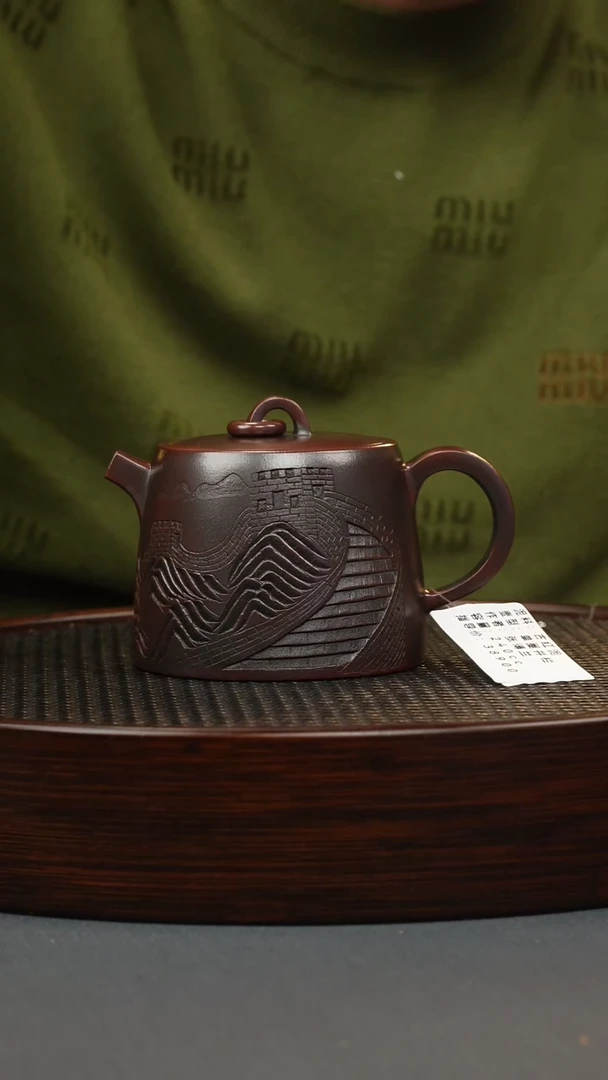 【闪购商品】紫砂茶壶古红泥 单圈井栏 长城