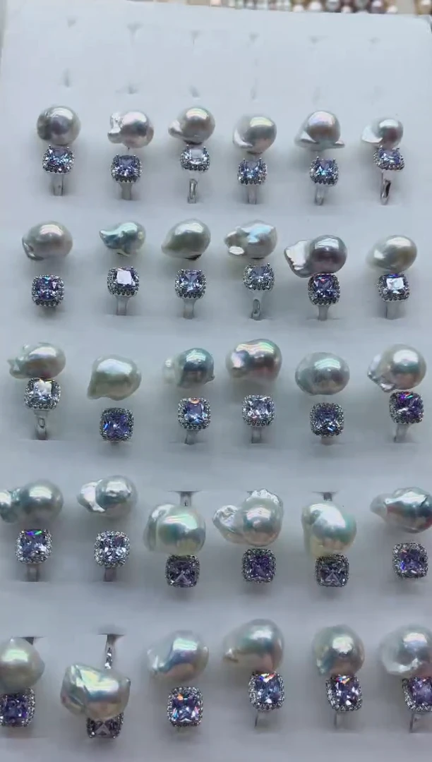 戒指合金淡水珍珠多样性发其一，非无暇