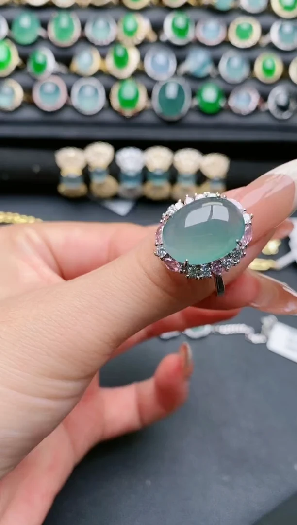 【闪购商品】翡翠戒指银S925镶嵌111111