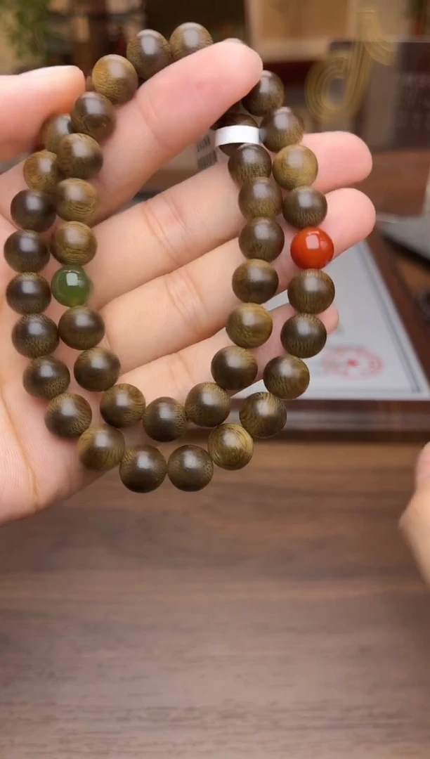 沉香手串沉香【非遗】玉化白棋楠08双圈设计