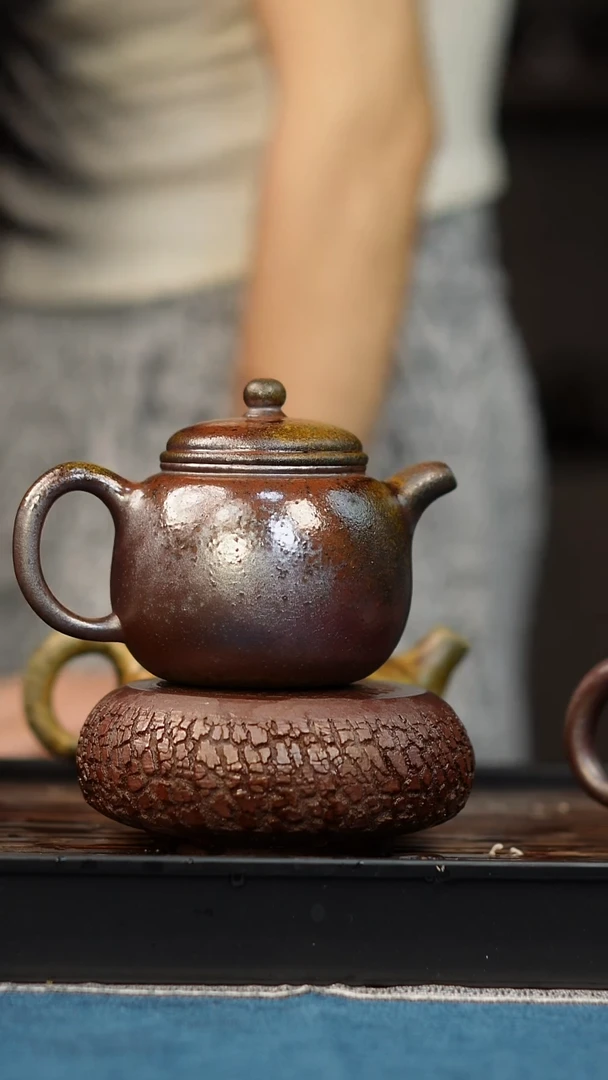 茶壶紫砂柴烧紫砂天青匏樽