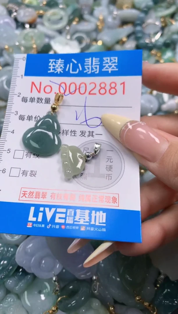 翡翠未镶嵌颈饰含绳000881