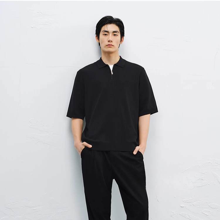 【商场同款】太平鸟男装 夏季新品透气高级感精英POLO B1EEF2235