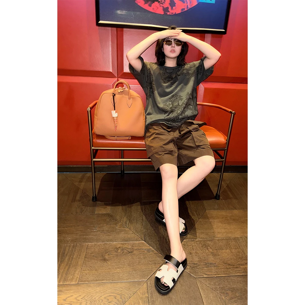 LA CALLA扭结短袖设计师高奢休闲潮流短袖L51-1768