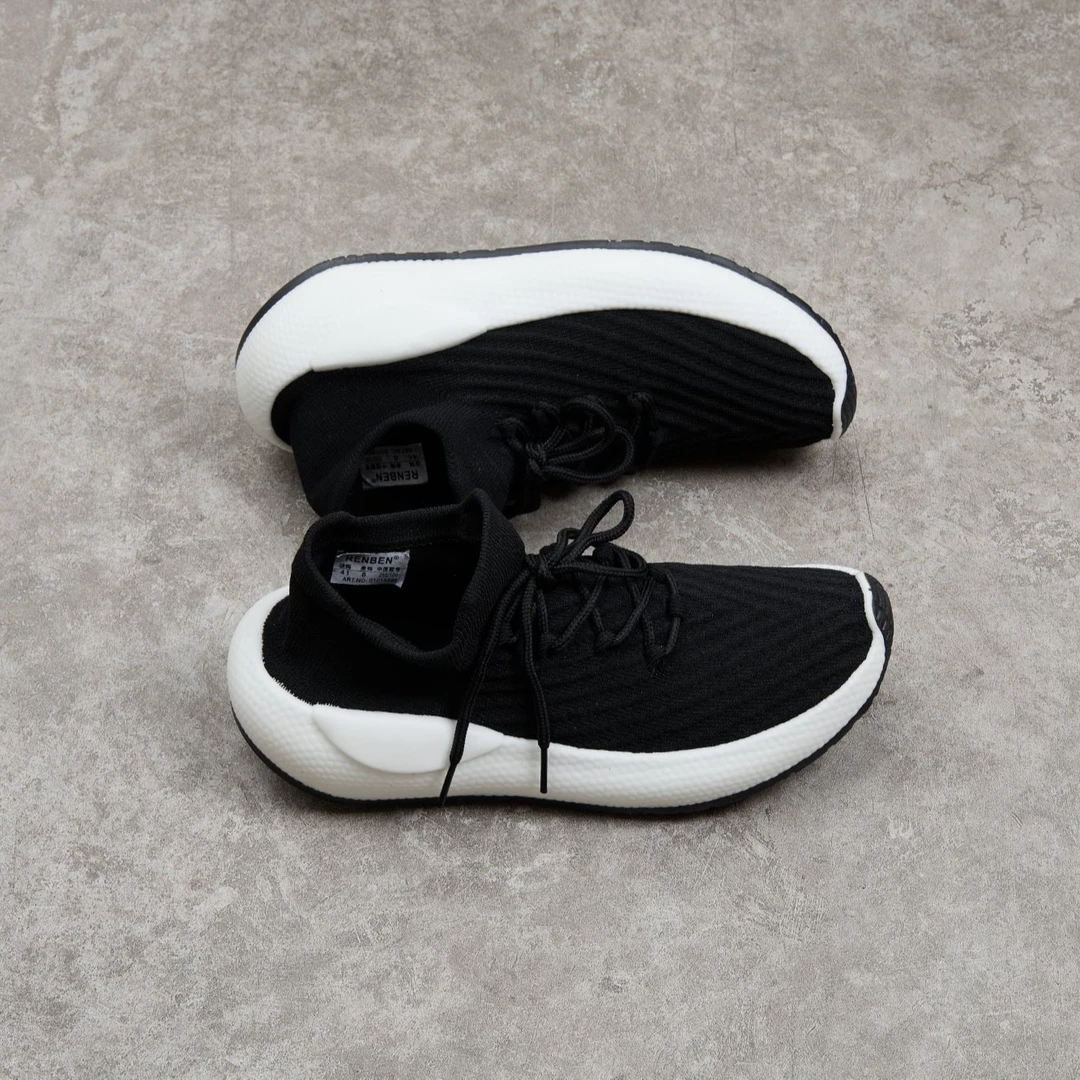 春夏休闲户外网面飞织鞋男女士透气轻便防滑耐磨一脚蹬运动低帮鞋