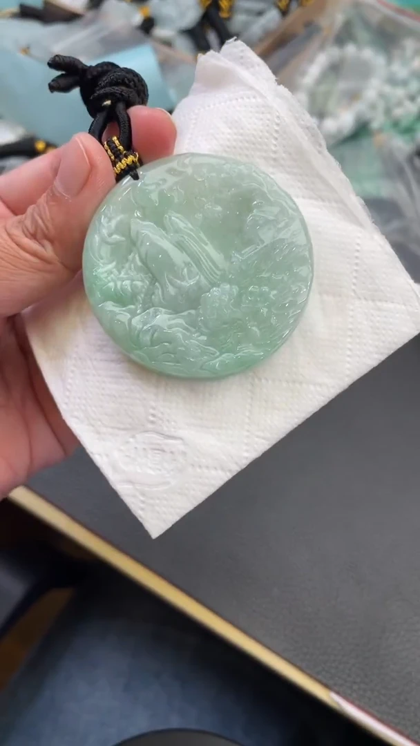 颈饰未镶嵌翡翠天然缅甸翡翠A货343