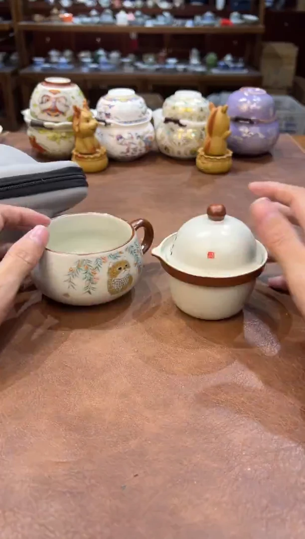 真的很便宜会开片的旅行茶具