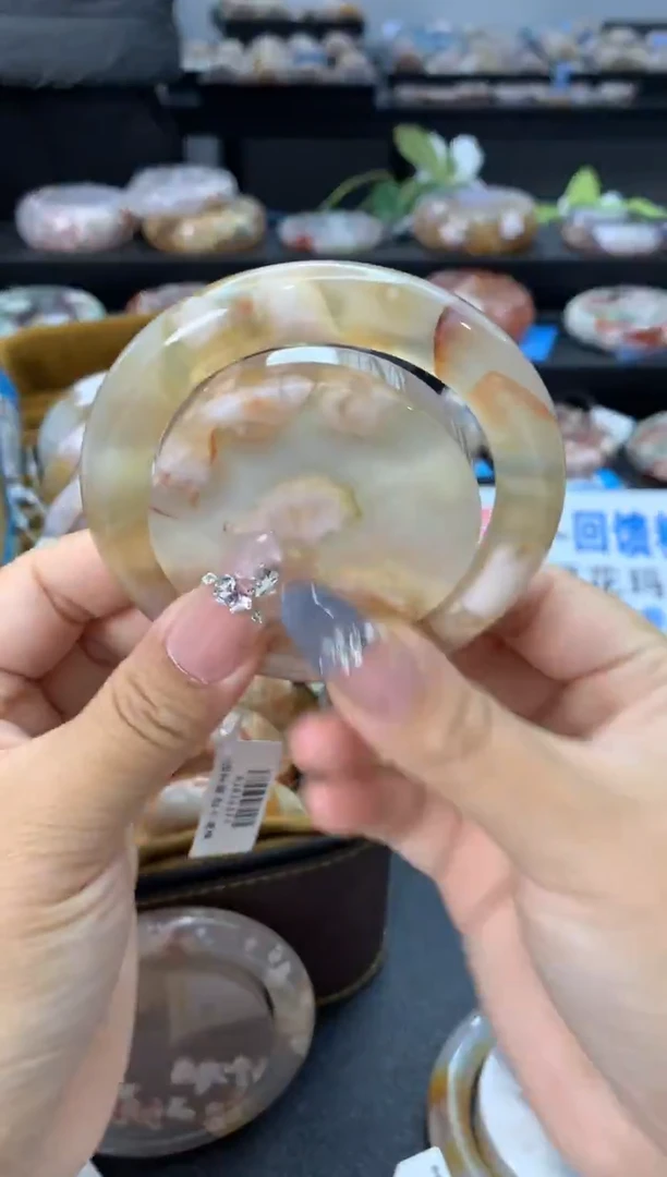 未镶嵌手镯石英质玉58圈口  赠送镯心