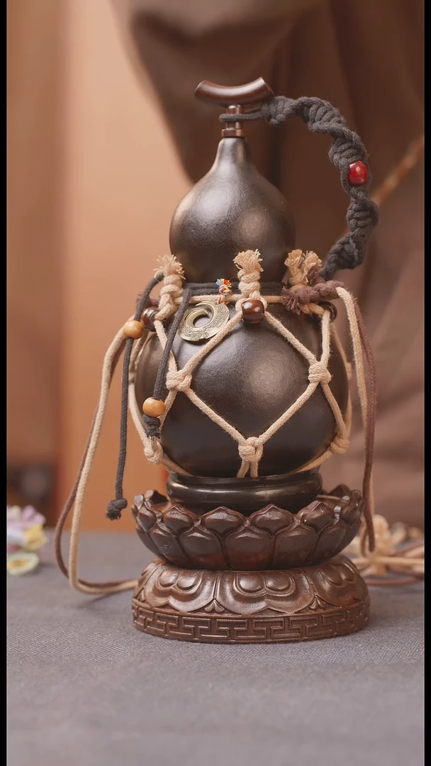 555号链接精品大漆葫芦现货现发[一物一拍]不包含莲花底座