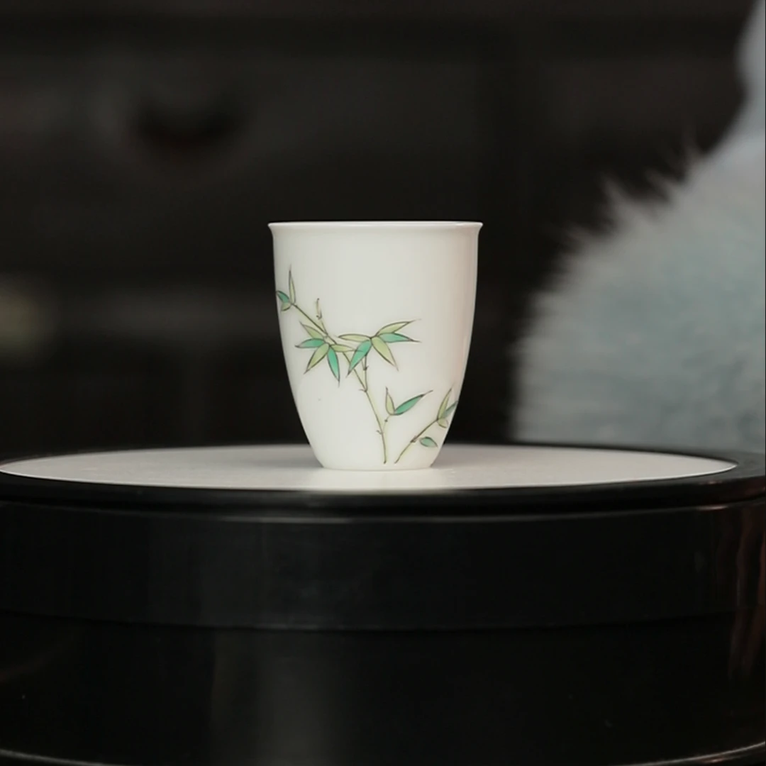 12.15/M300/粉彩竹/铃铛杯