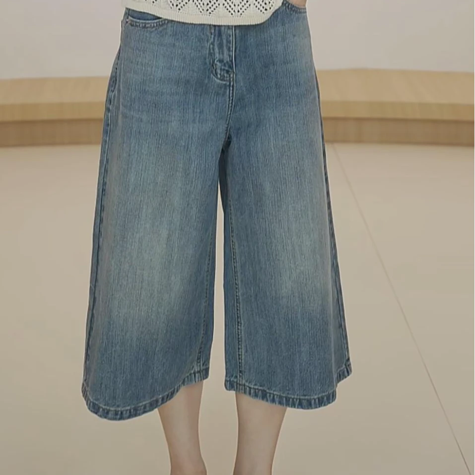 小禾【七仔】新疆长绒棉竹节纹理感薄款A字直筒阔腿裤