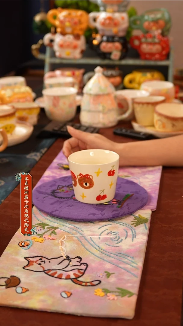 杯子景德镇纯手工手绘陶瓷