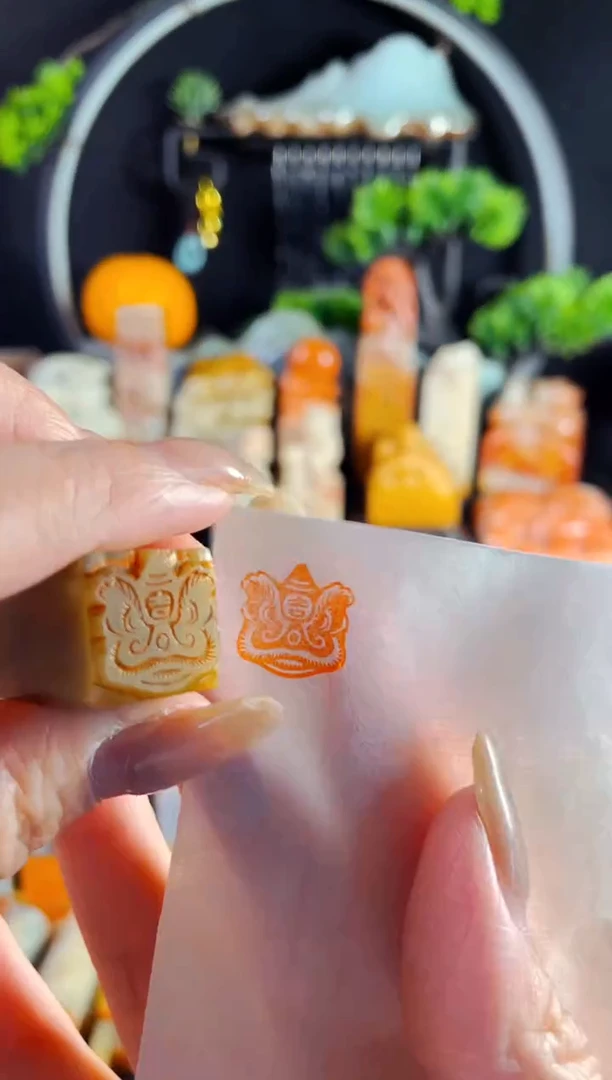 巴林石印石手工篆刻《醒狮》1.5巴林