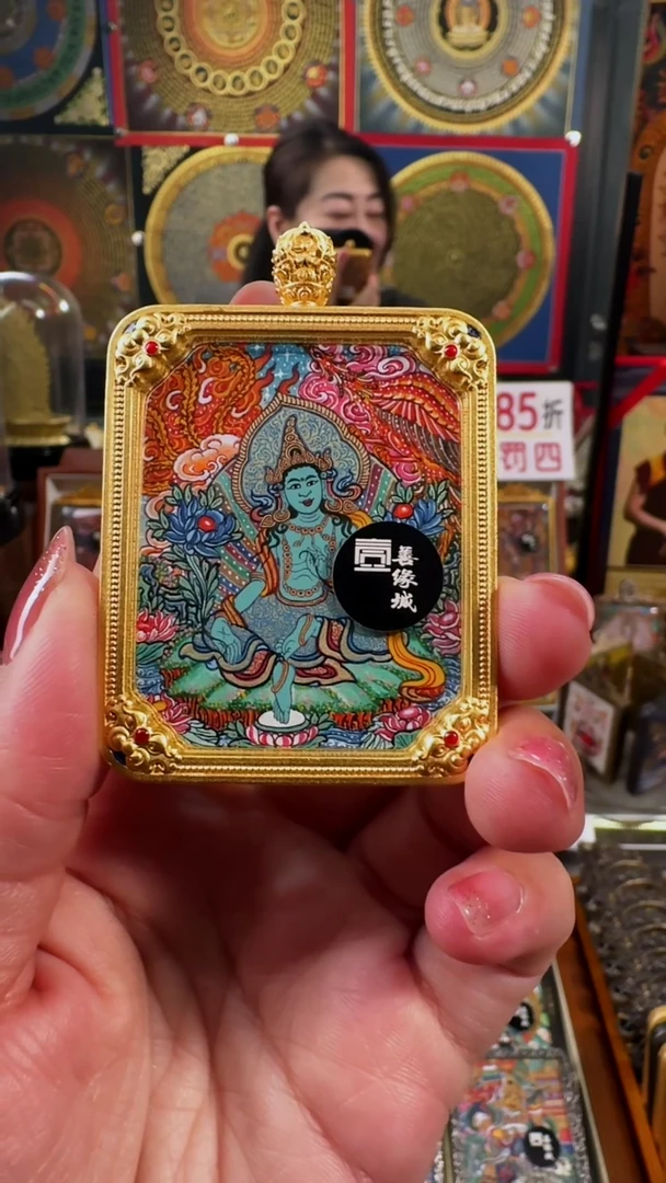 【闪购商品】吊坠 壹善缘城手绘唐卡新春大促绿度