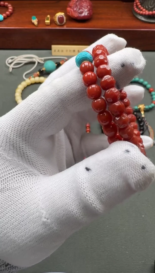 【闪购商品】南红玛瑙手串手串18K金镶嵌手串手串