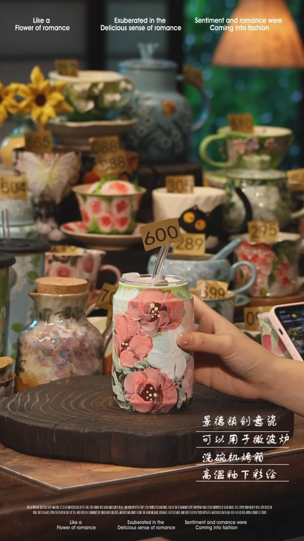 陶瓷600景德镇高温釉下彩手工手绘款式