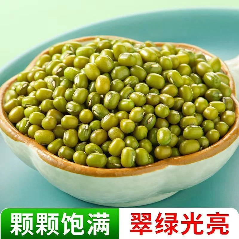【5斤更划算】农家绿豆 粒粒饱满 颗颗翠绿 绿豆生芽 熬绿豆汤