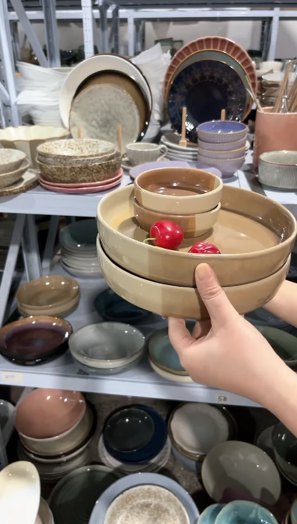 【闪购商品】瓷片外贸尾货瑕疵满20包邮X4 深盘加料碟