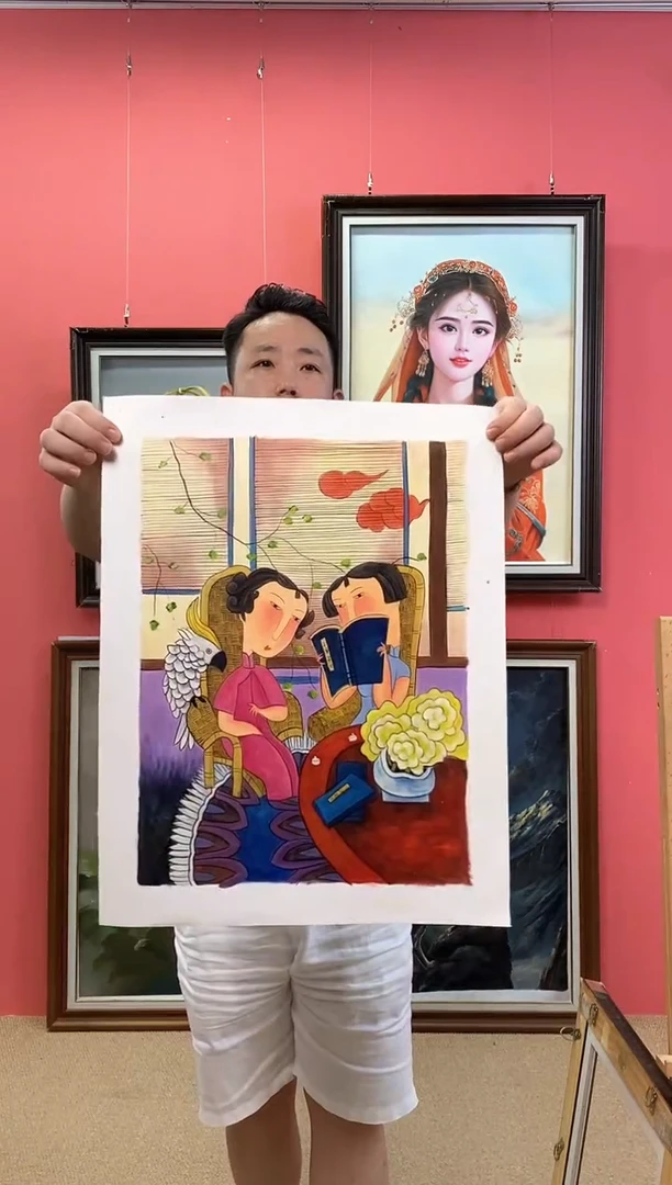 油画h****n尺寸30*40画芯（不含框）