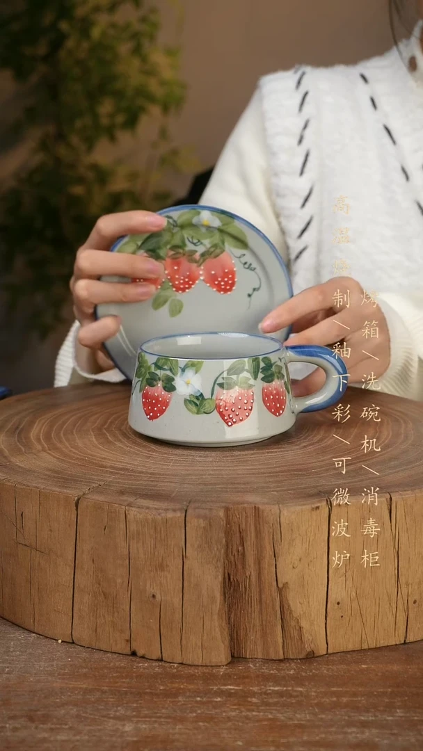 碗瓷景德镇手工手绘高温瓷釉下彩