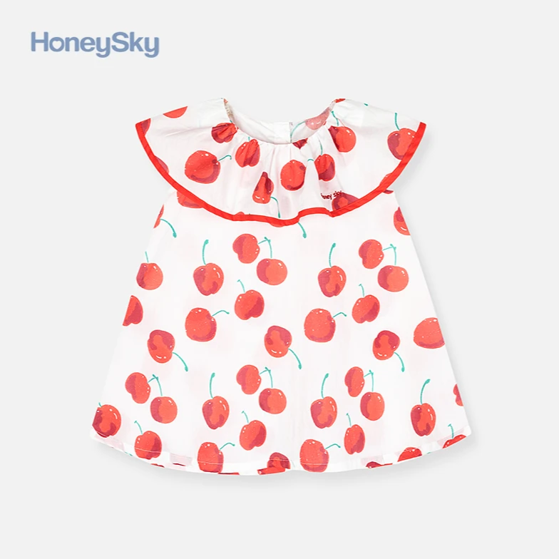 樱桃云无袖连衣裙女童连衣裙婴春秋款儿童樱桃云无袖连衣裙
