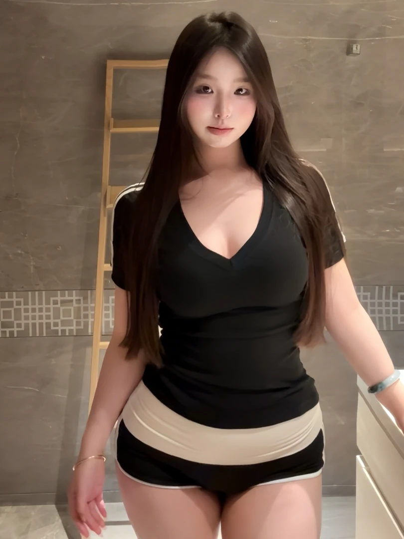 【张千慧】正肩vibe风修身甜酷评解款短t