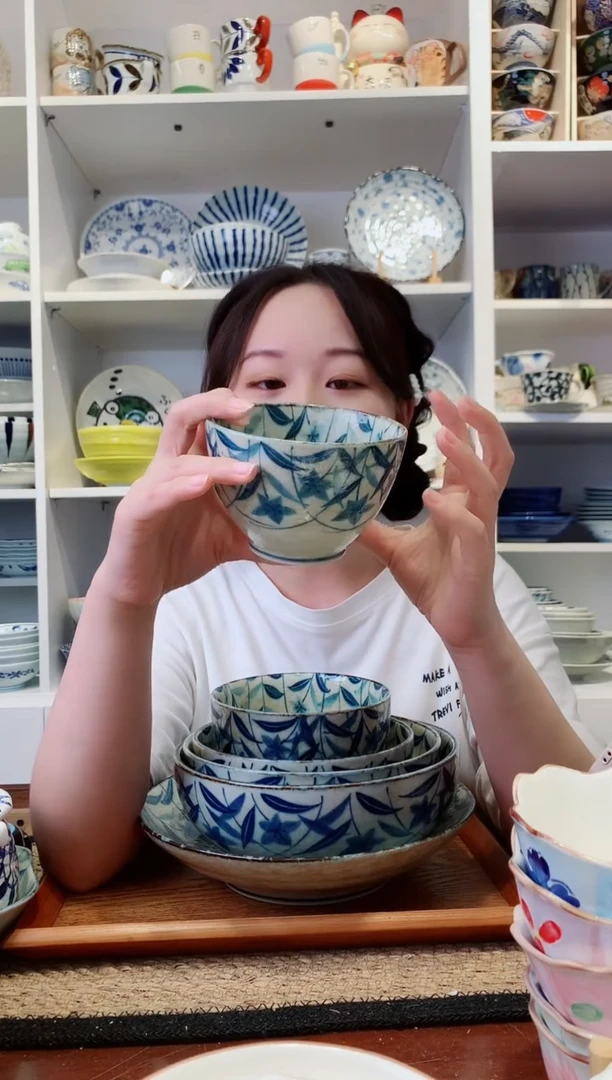 陶瓷黄泥桔梗瘦墩墩米饭碗