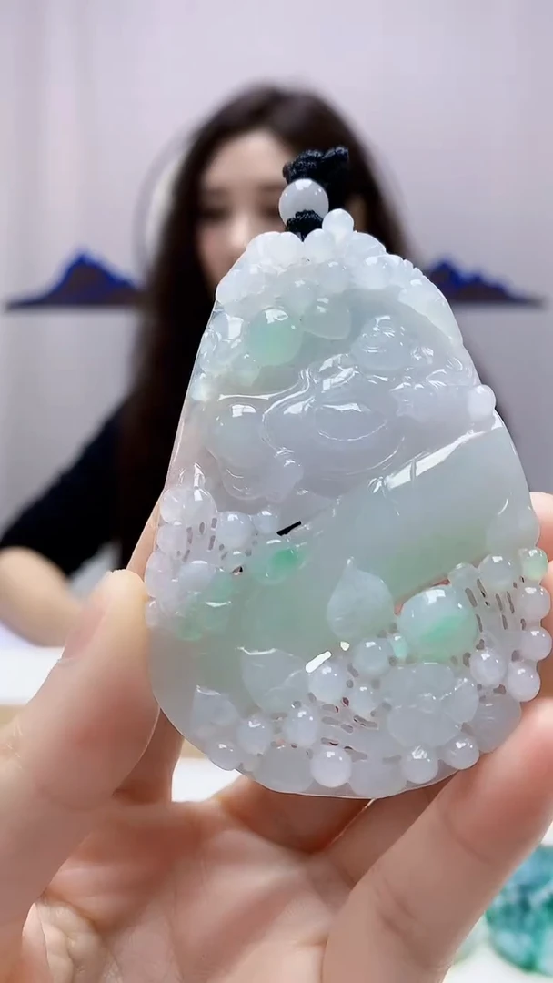未镶嵌定制翡翠好*音4829DD-毛货挂件84