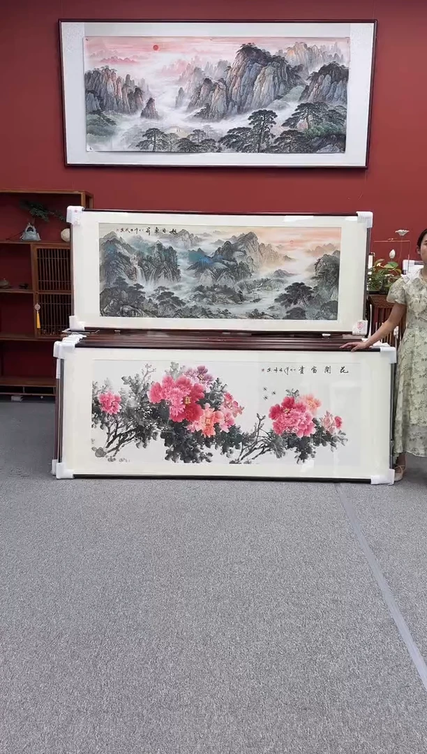 国画花开富贵  219*88