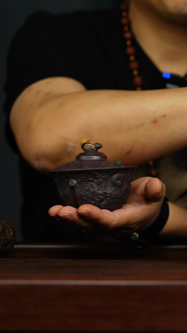 茶壶紫砂茶壶紫砂M11松桩盖碗