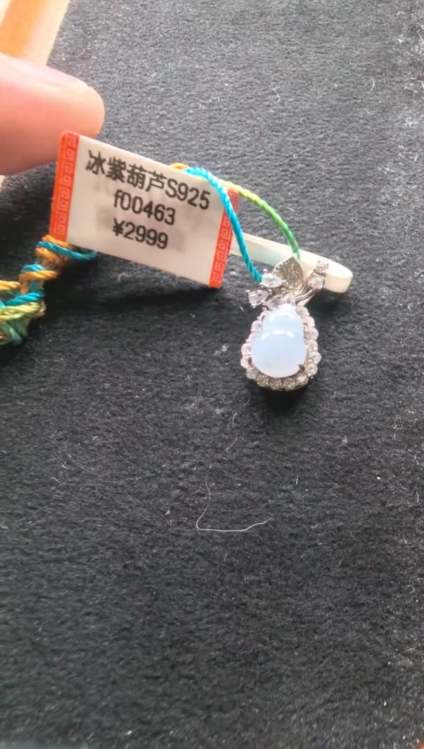 颈饰未镶嵌翡翠f00463-冰紫葫芦