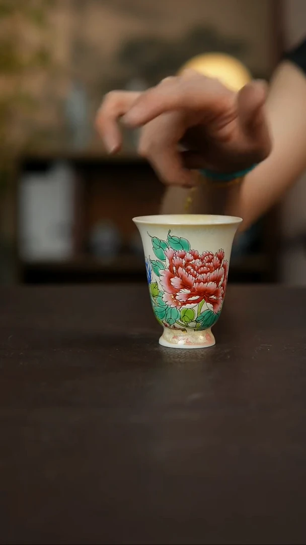 杯景德镇陶瓷杯碗柴烧多人