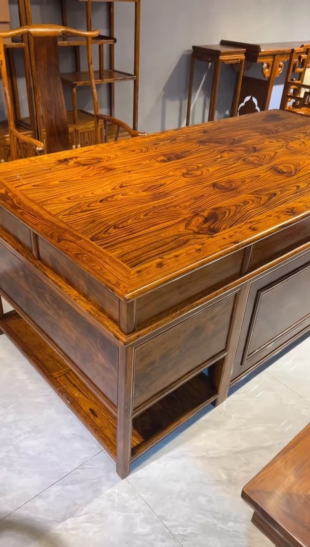 木办公桌两件套家具