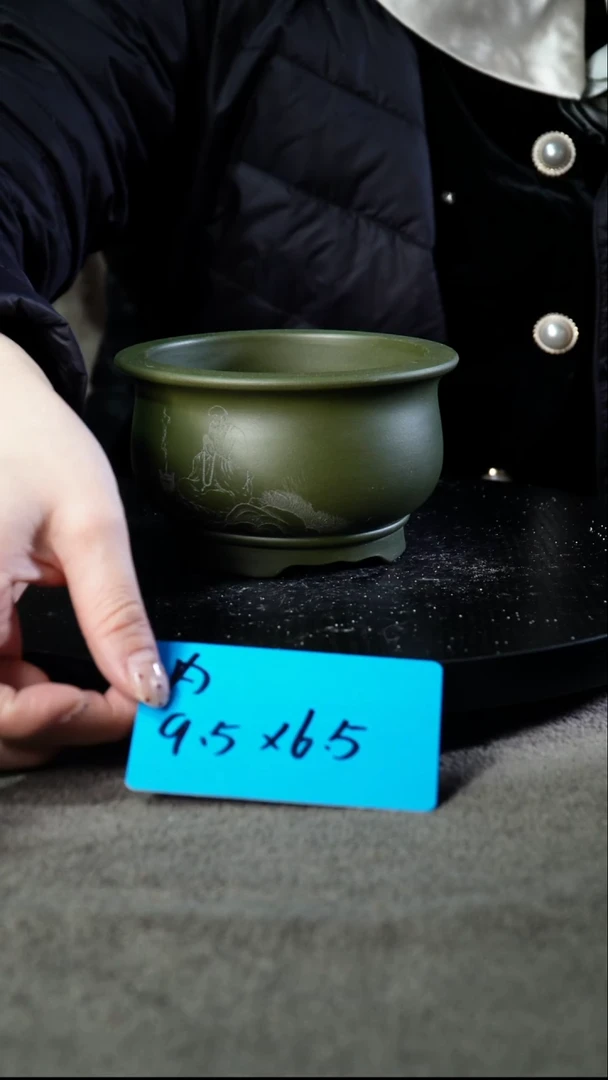 宜兴紫砂花盆小盆