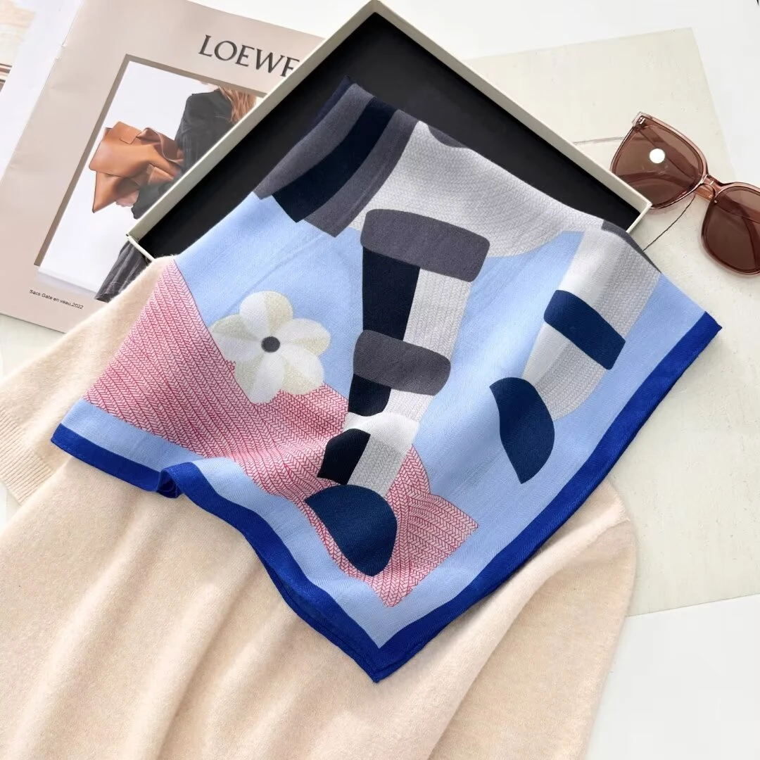 2025年新款方巾丝巾女围巾百搭领巾礼物实用妈妈高级感围脖时尚