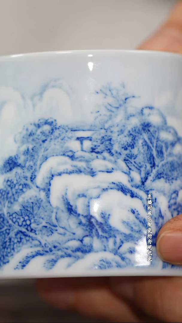 九段烧妙手雪景井栏杯@@jd77