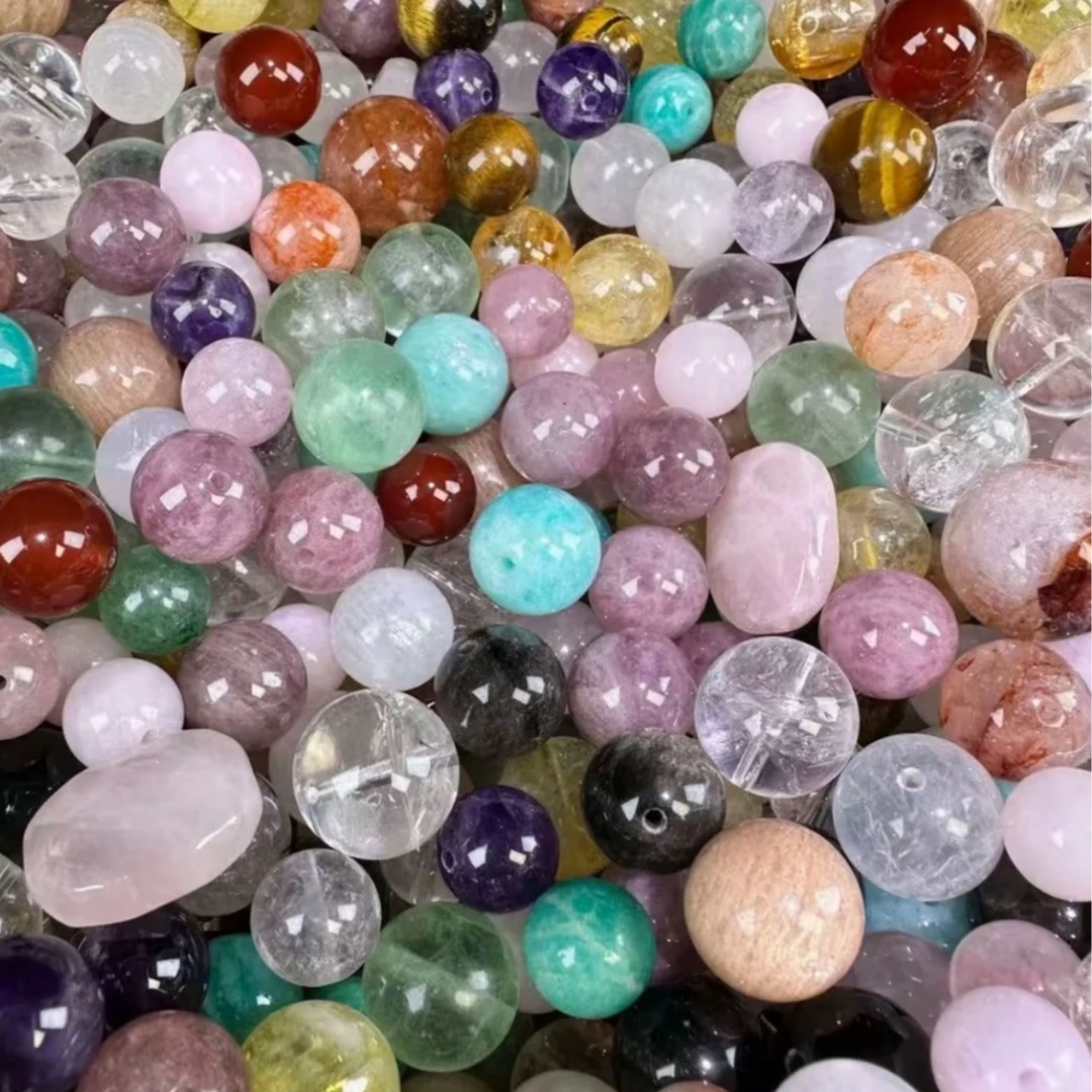 【卷王清仓 假一赔十】天然水晶、玛瑙、玉髓多宝手串DIY