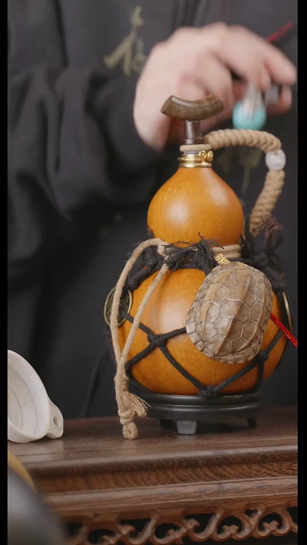 【闪购商品】129号精品天然大漆工艺防渗内胆酒葫芦~