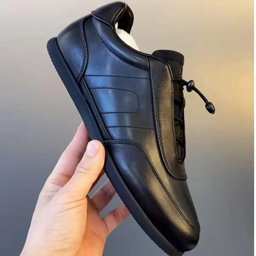 新款高品质全皮面休闲百搭男鞋