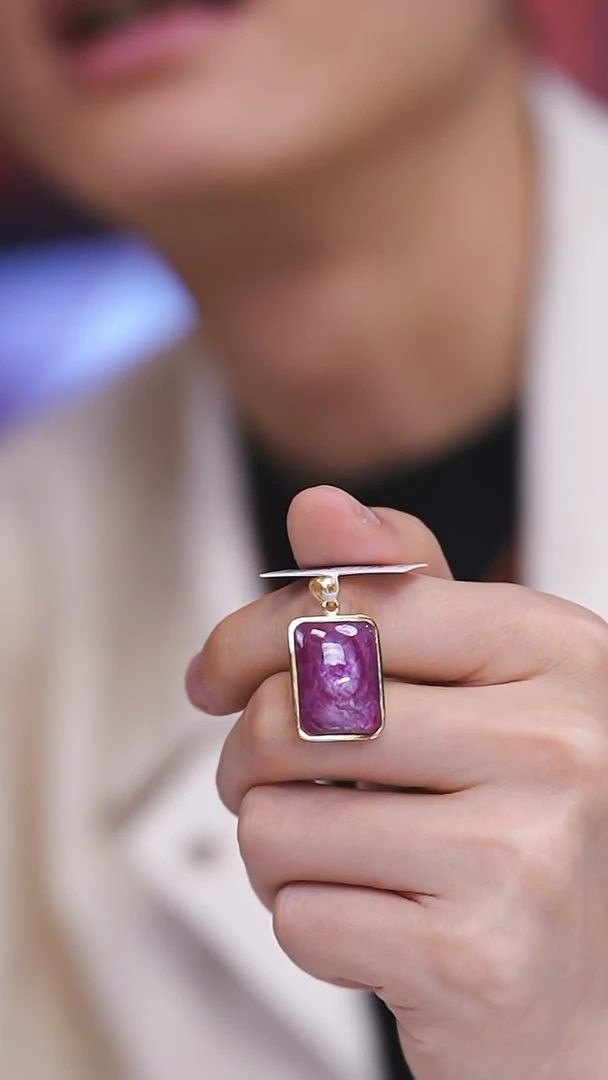 【闪购商品】红宝石L013红宝无事牌吊坠银S925镶嵌多样性发其一