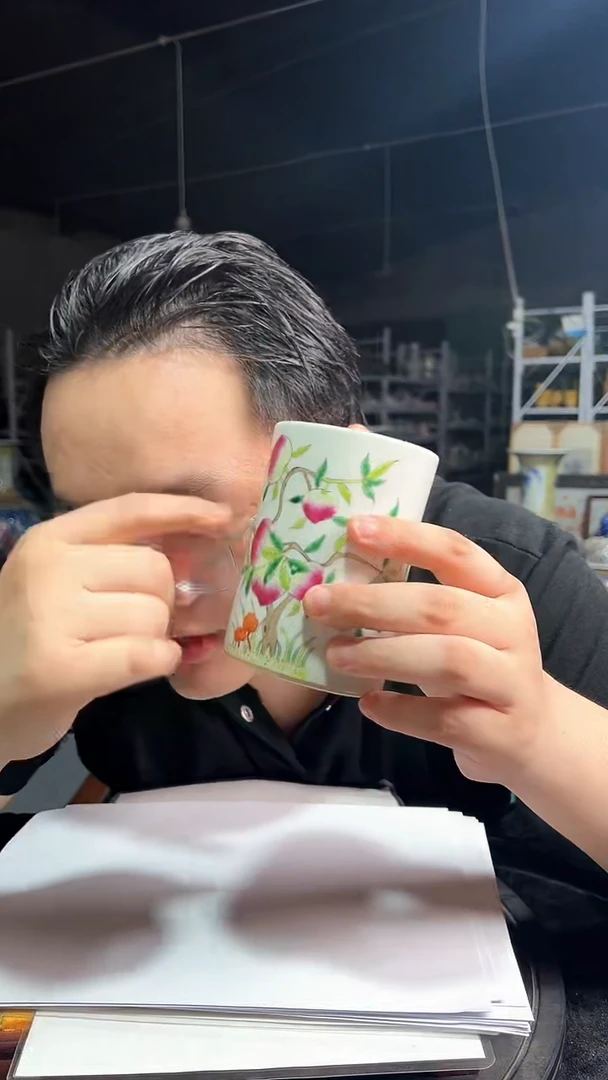 陶瓷摆件花色不一@@0005